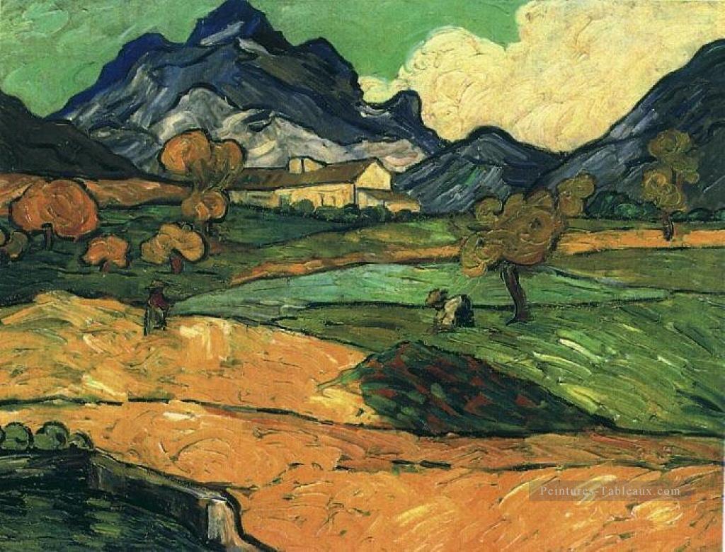 Mont Gaussier avec le Mas de Saint Paul Vincent van Gogh Peintures à l'huile
